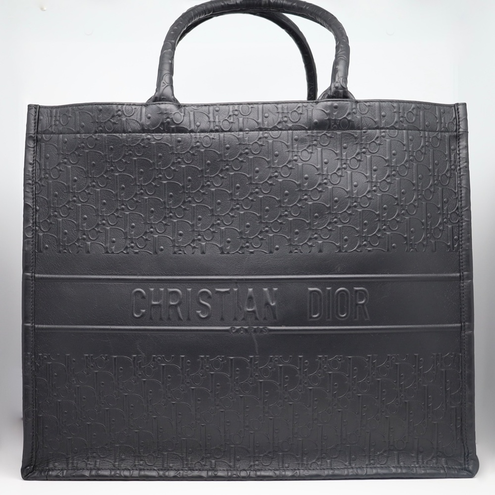 Christian Dior Book tote Oblique Embossed Calfskin Large - Picture 7 of 8